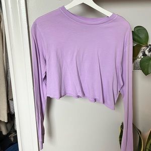 Outdoor voices lavender crop top